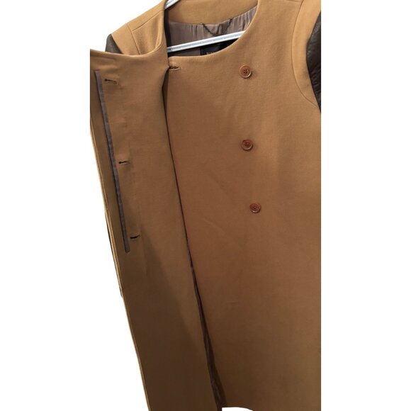 BCBGMaxAzria brown and black Genova structured long coat size M - Picture 5 of 8